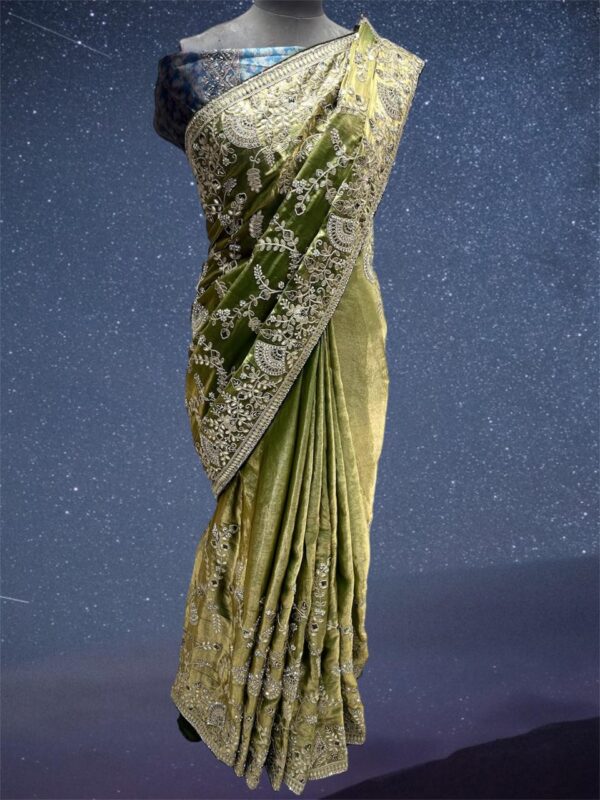 GREEN CHIFFON SAREE